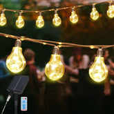 Salcar 5m/10m solar LED  Hanfseil Lichterkette mit 10/20 Glühbirnen ,149/299 LEDs